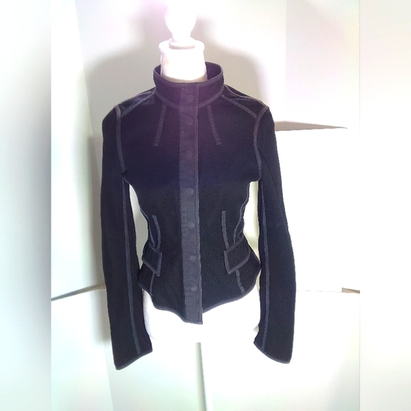 BURBERRY VINTAGE woman's mesh light weight Jacket Size 6 - Picture 2 of 14